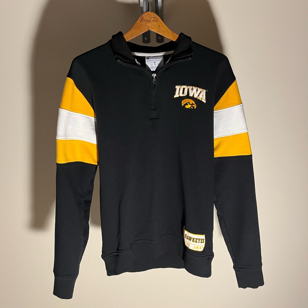 Champion Black and Yellow Athletic Quarter-Zip